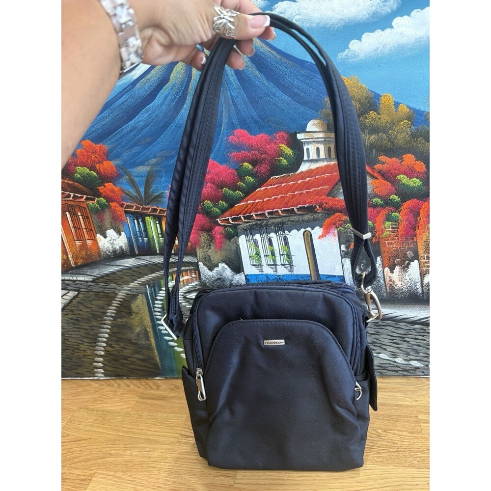 Travelon Navy Blue Anti-Theft Crossbody Shoulder Bag